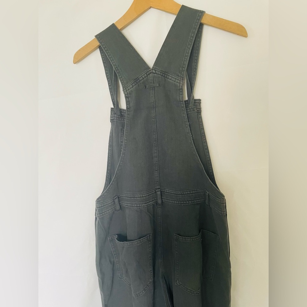 NWT $84 Aerie sz M - Wide Leg Overalls Smoked Grey - Picture 9 of 12